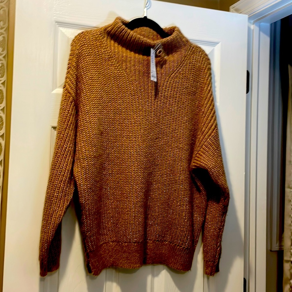 Apt 9 gold mock turtleneck